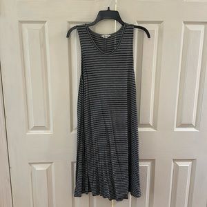 Grey stripped tank dress. Madewell brand size large. Great condition.
